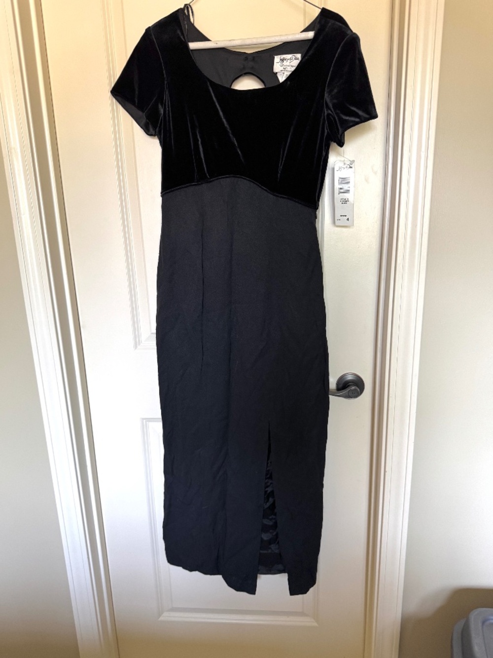 Jeffrey and Dara evenings by Tom Barra velvet top midi dress